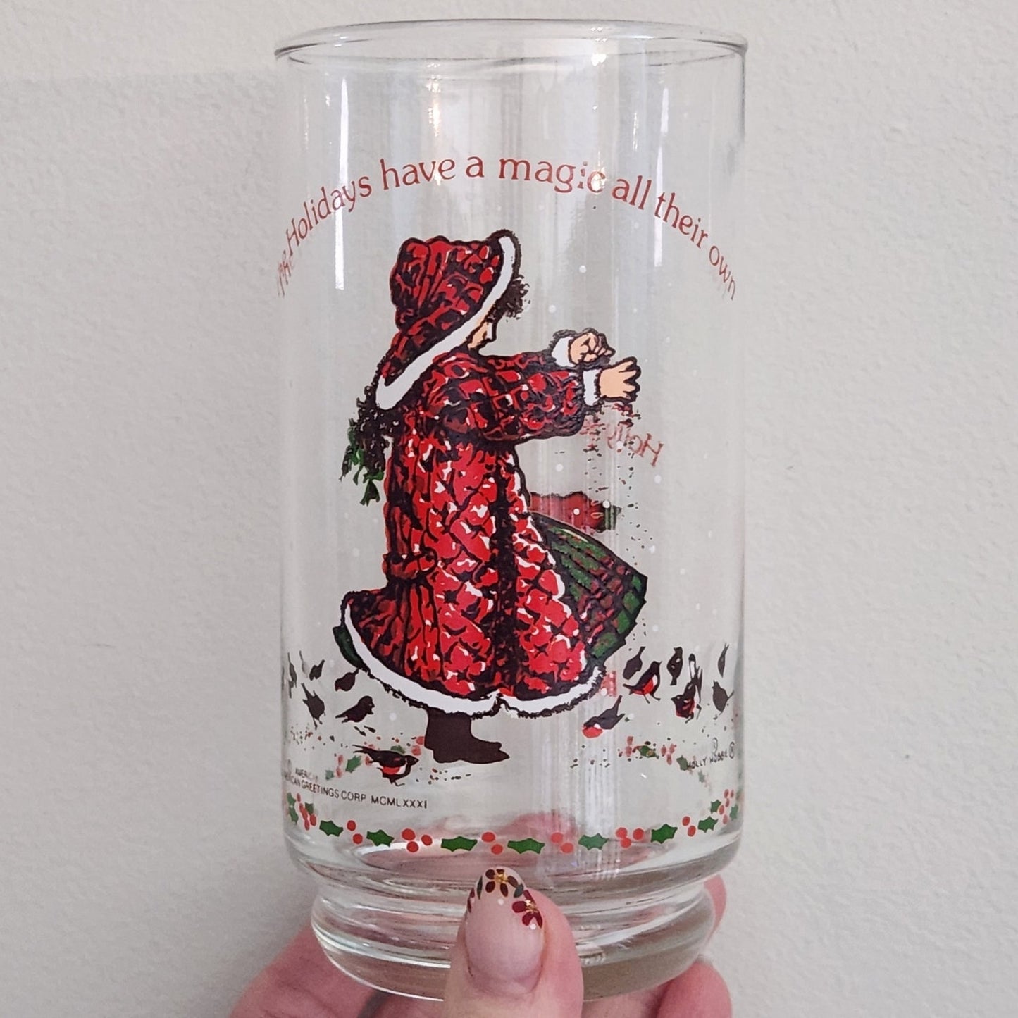 Vintage Holly Hobbie Coca-Cola Christmas Glasses – Limited Edition 1970s/1981 Tumblers | American Greetings Holiday Collectibles | Set of 4