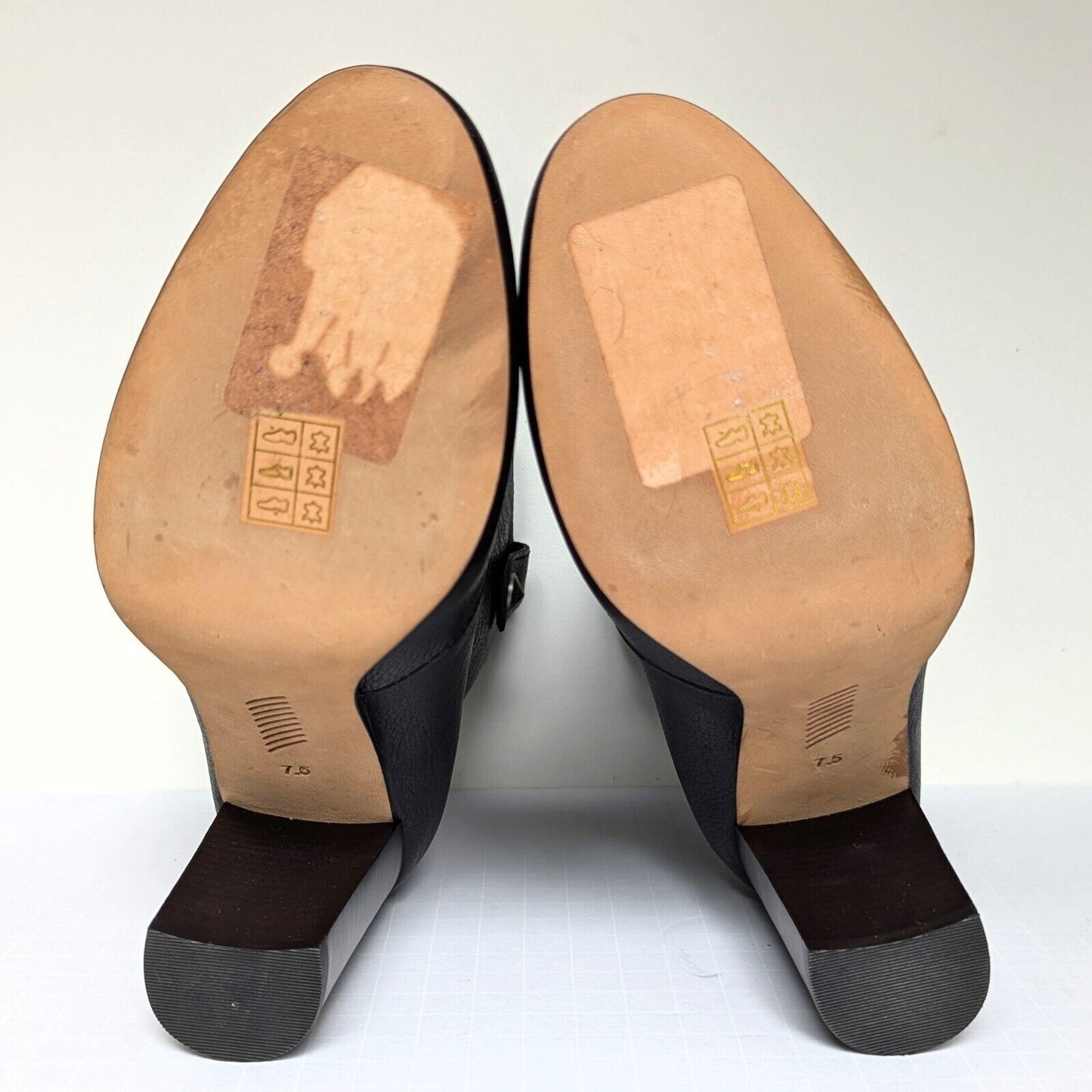 Black Pebbled Leather Heeled Ankle Booties with Pewter Stud | Women's 7.5 | NWOT