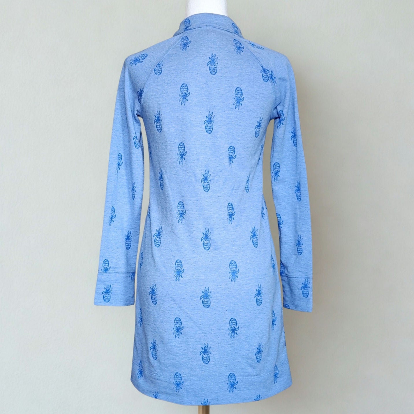 Lilly Pulitzer Skipper Popover Dress – Bennet Blue Pineapple Burnout – Women's Size XS