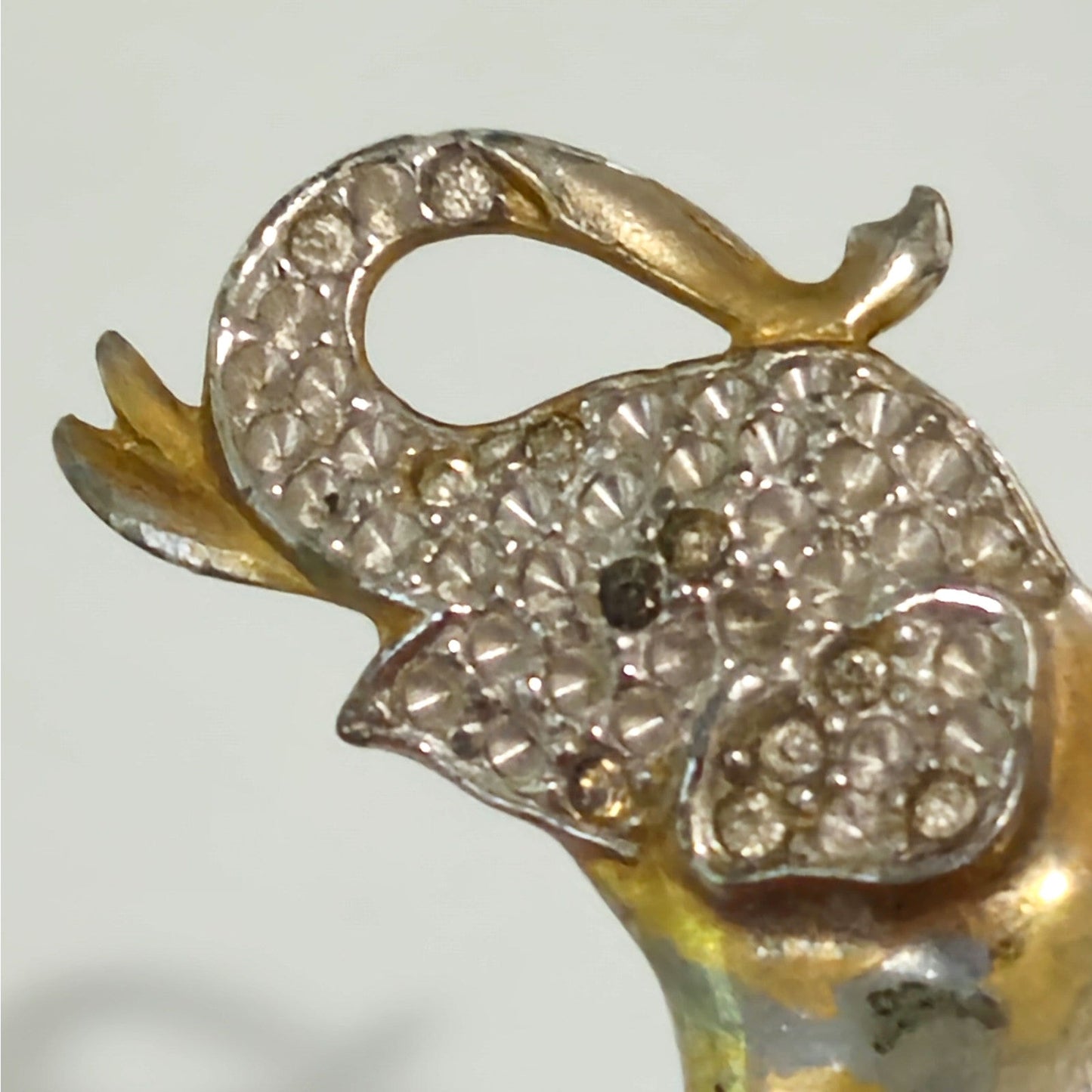 Vintage Gold Tone Elephant Brooch