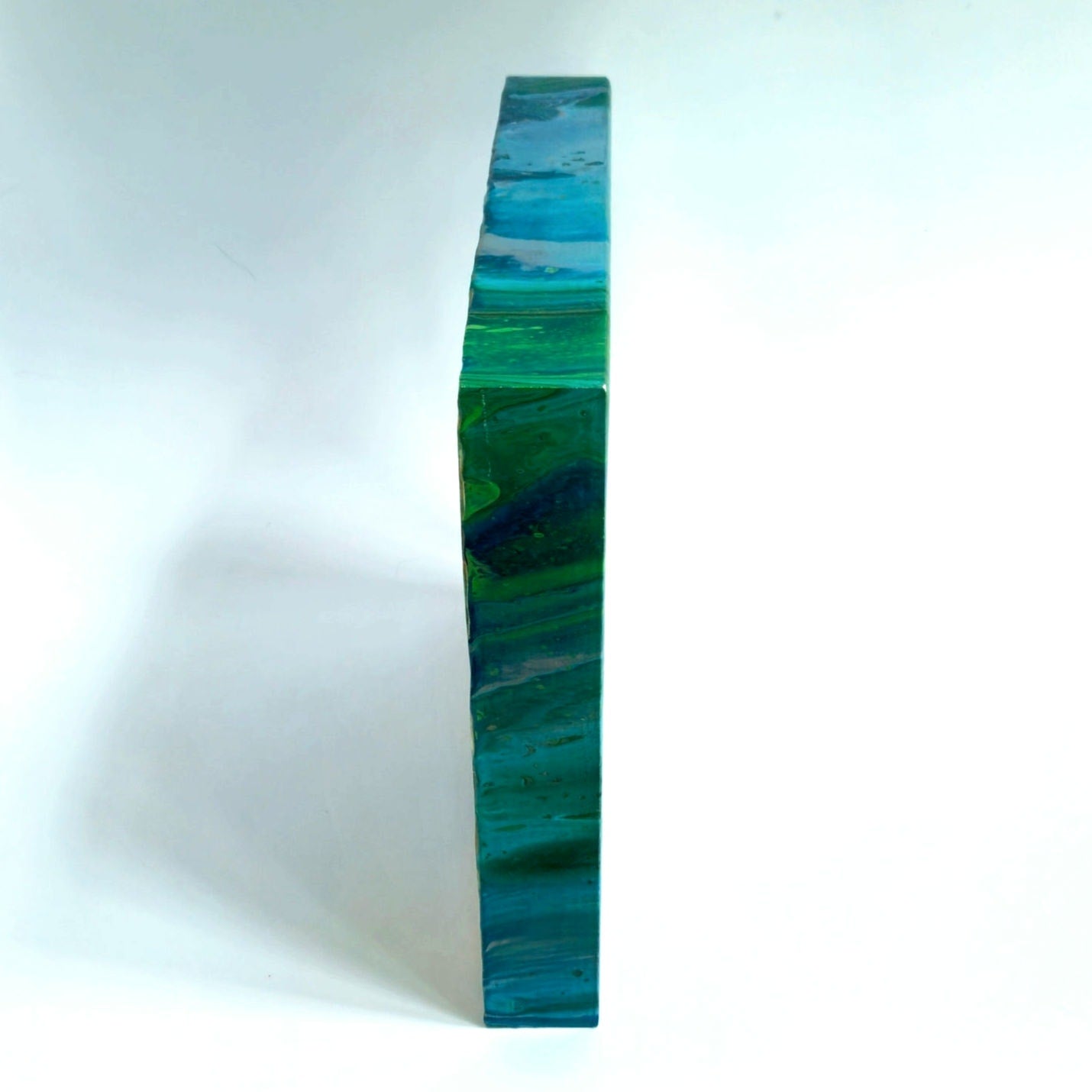 Original Hand-Poured Acrylic Abstract Painting on Canvas
