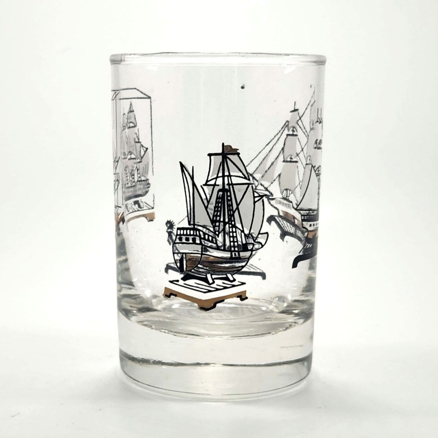 Set of 4 Vintage Mid-Century “Old Ships” Tumbler Cocktail Glasses