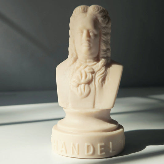 Vintage Halbe Handel Plastic Bust | 4.5" Composer Figurine | Piano Gift Decor