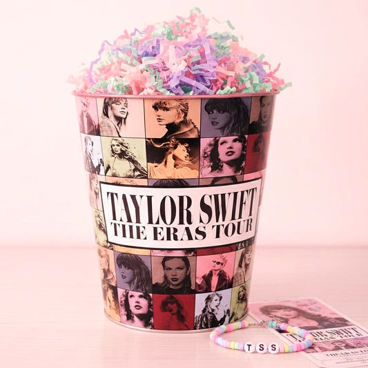 Taylor Swift The Eras Tour Metal Popcorn Bucket – Collectible Concert Souvenir | Kids Home