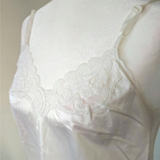 Vintage Vanity Fair Lace-Trim Nylon Camisole (USA Made)
