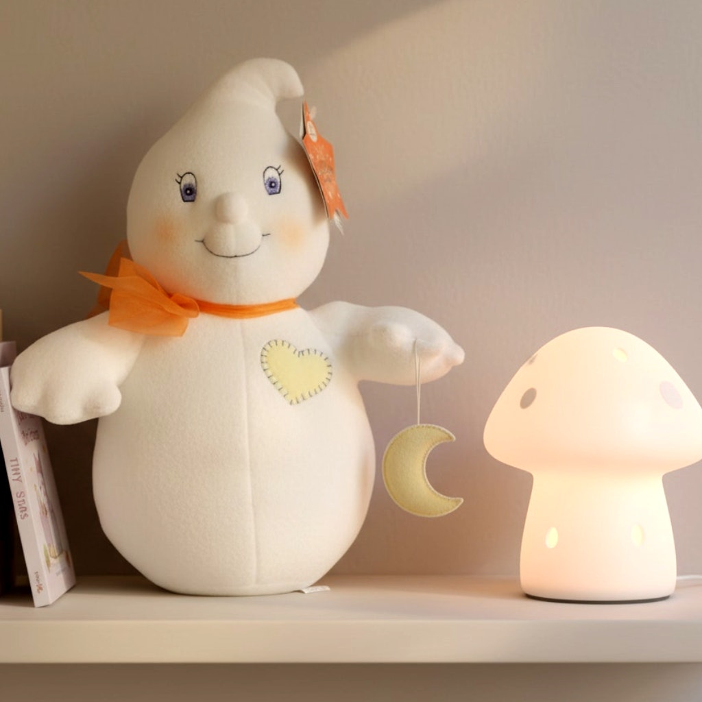 Vintage Y2K Hallmark “Glimmer the Ghost” Plush — Spooky Cute Kids Halloween Collectible