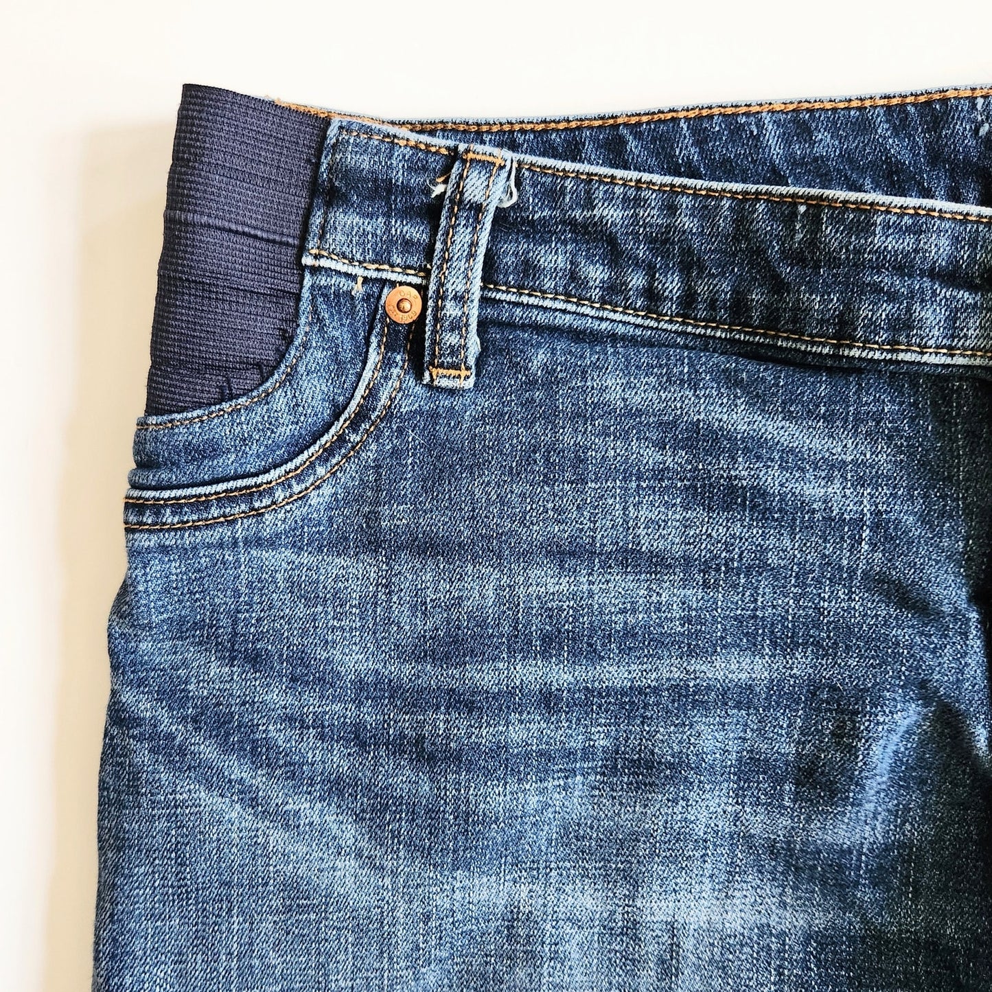 Gap Maternity Women's Dark Wash Indigo Frayed Denim Jean Cutoff Shorts Sizes 10 to 14