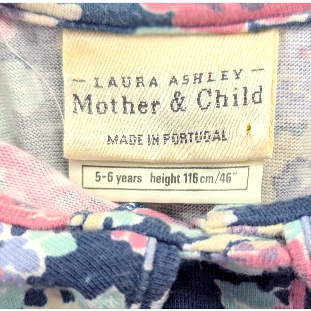 Laura Ashley Mother & Child Vintage 1990s Short Sleeve Floral Dress | Girls 5-6 Years