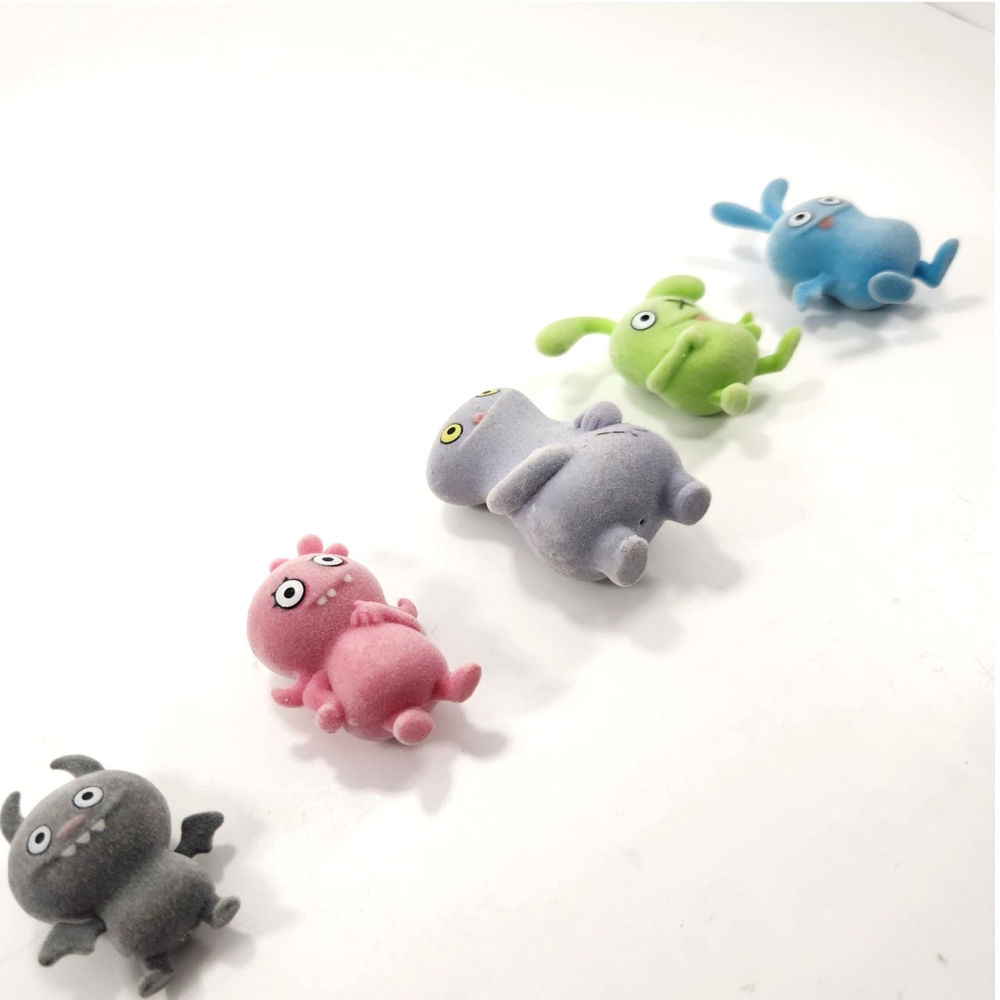 Uglydolls Mini Figures – Set of 5 Flocked Toys – Mixed Colors – Rare Characters