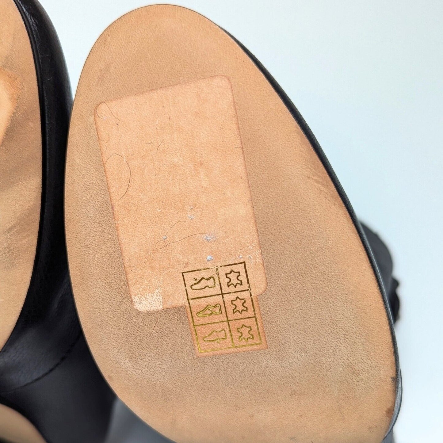 Black Pebbled Leather Heeled Ankle Booties with Pewter Stud | Women's 7.5 | NWOT