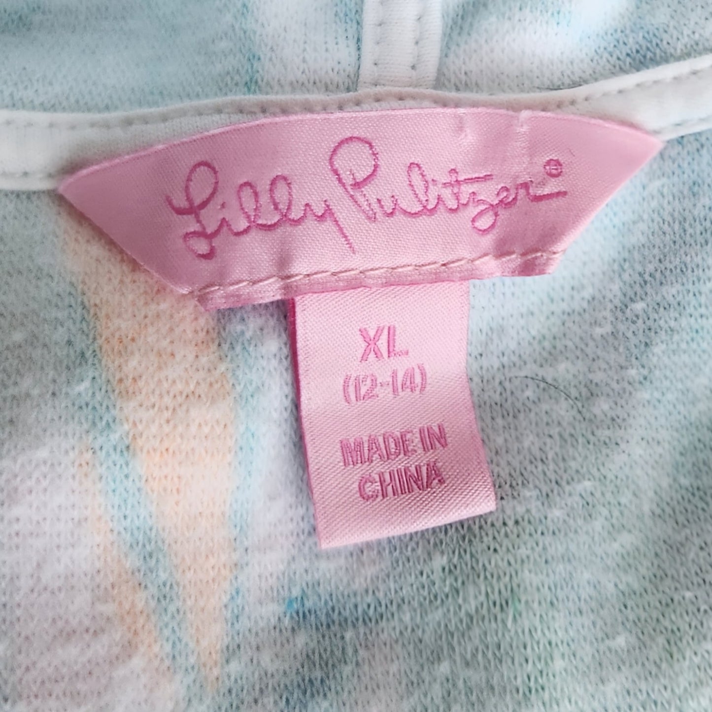 Lilly Pulitzer Girls Terry Lyra Hooded Swim Cover Up Beach Bae | Size XL 12-14