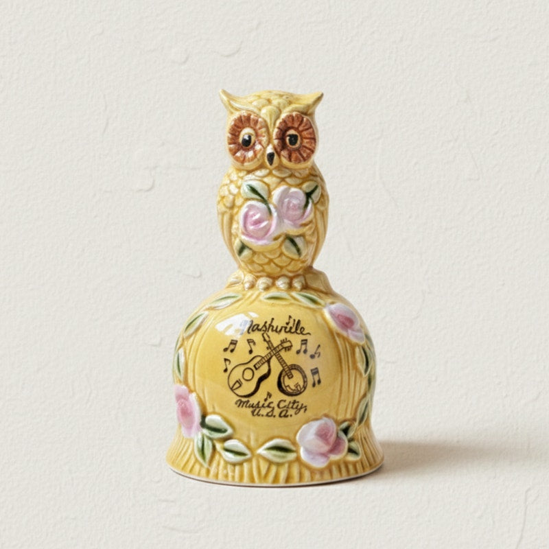 Vintage Nashville Owl Bell | Mid-Century Souvenir 1950s–1960s