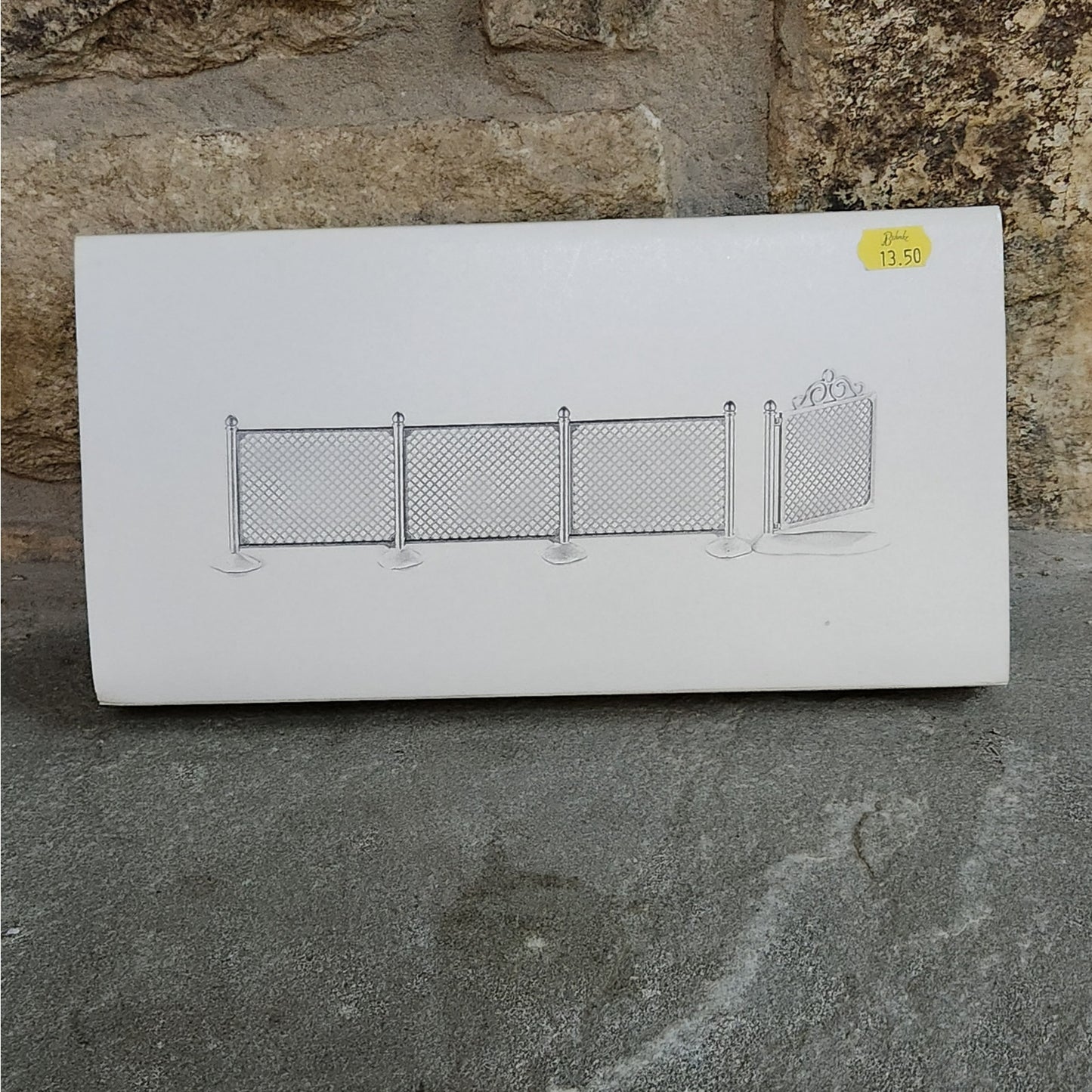 Department 56 “Chain Link Fence With Gate” – Set of 3 Metal Village Accessories (1993)