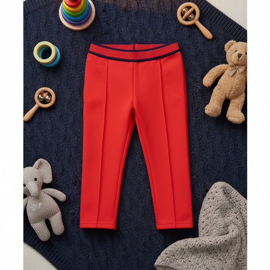 Striped Ponte Pant in Apple Red | 6–12 Months