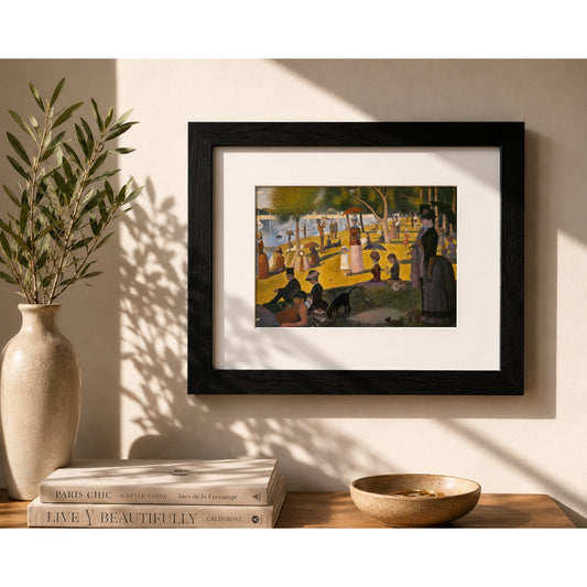 A Sunday Afternoon on the Island of La Grande by Seurat | Seine Framed Print