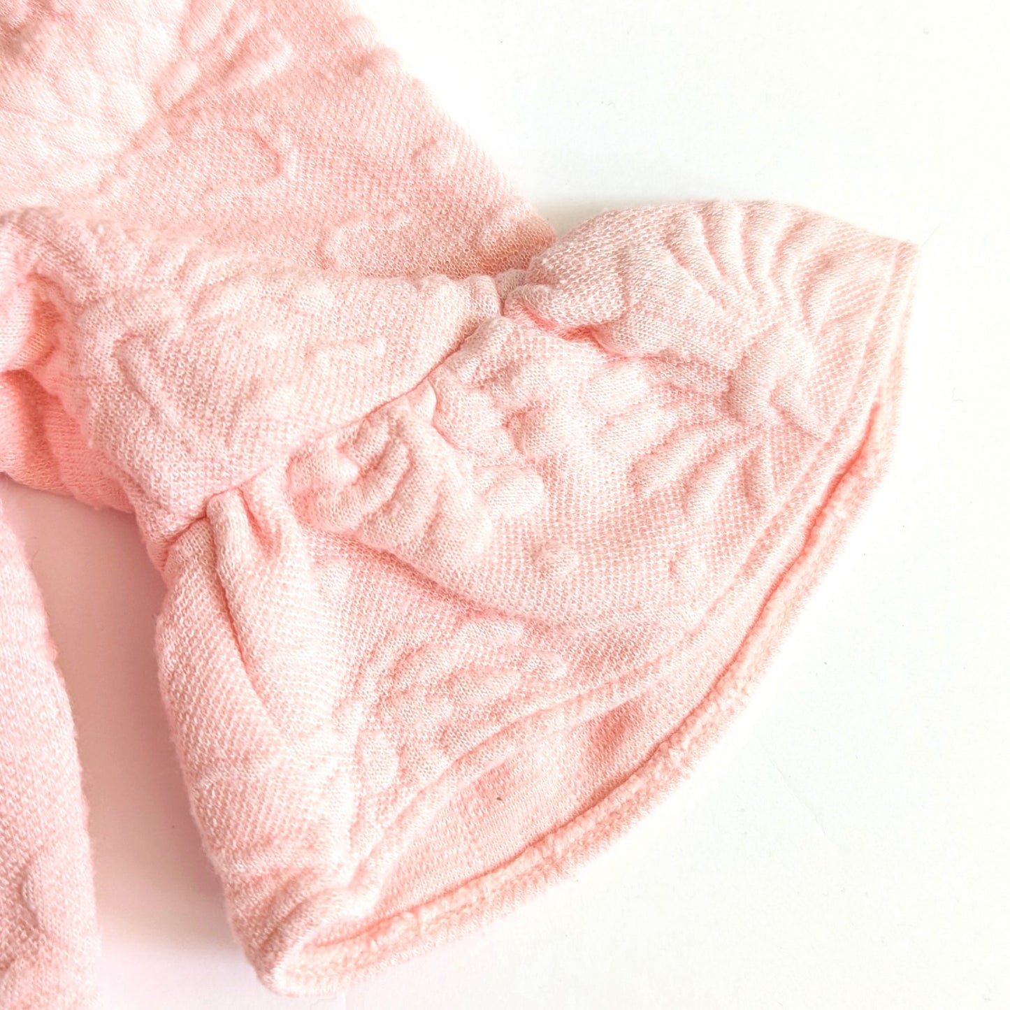 Janie and Jack Baby Girl Quilted One-Piece Jacquard Romper Strawberry Pink | Size 6-12M