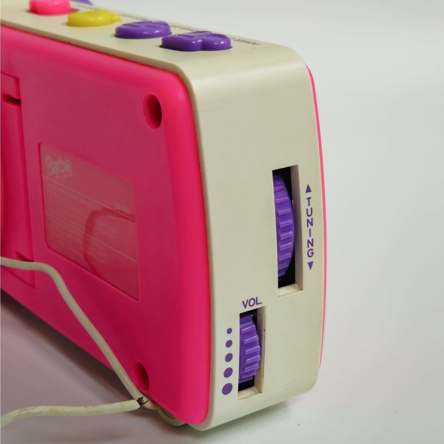 Vintage 1995 Barbie Clock Radio | Hot Pink / Purple Dopamine