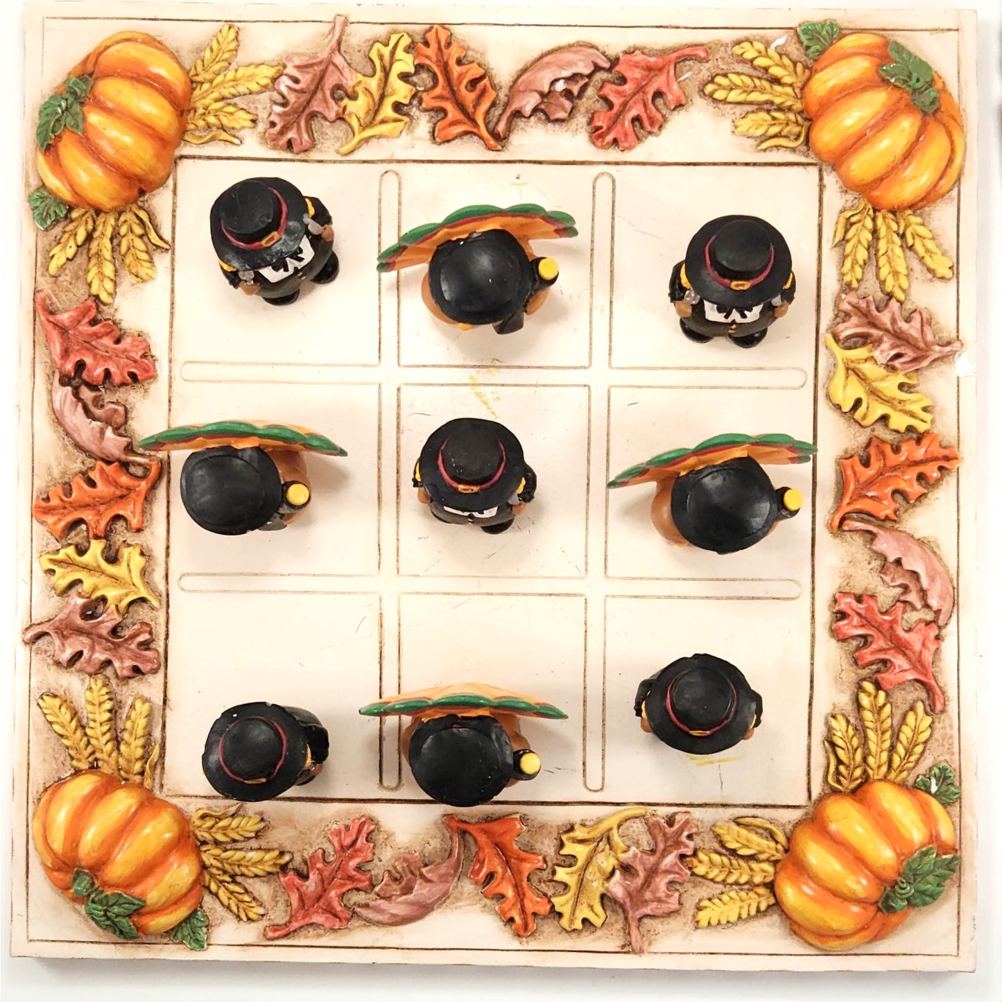 Boney Bunch Thanksgiving Turkey Checkers Set – Fall Harvest Table Décor, Collectible Holiday Game