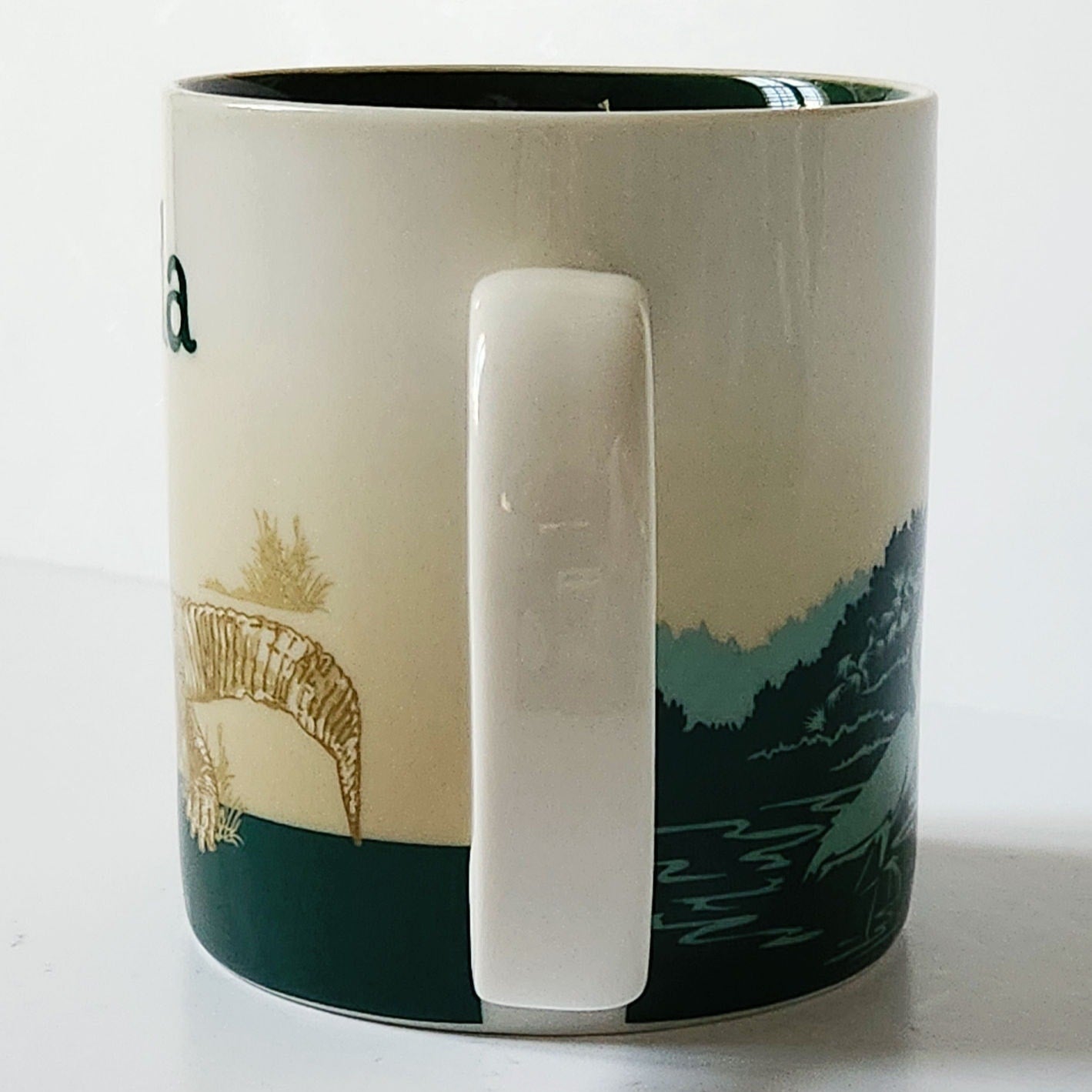 RARE Starbucks Florida Mug – 16 oz – Alligator & Heron Everglades Landscape – Collectible State Series
