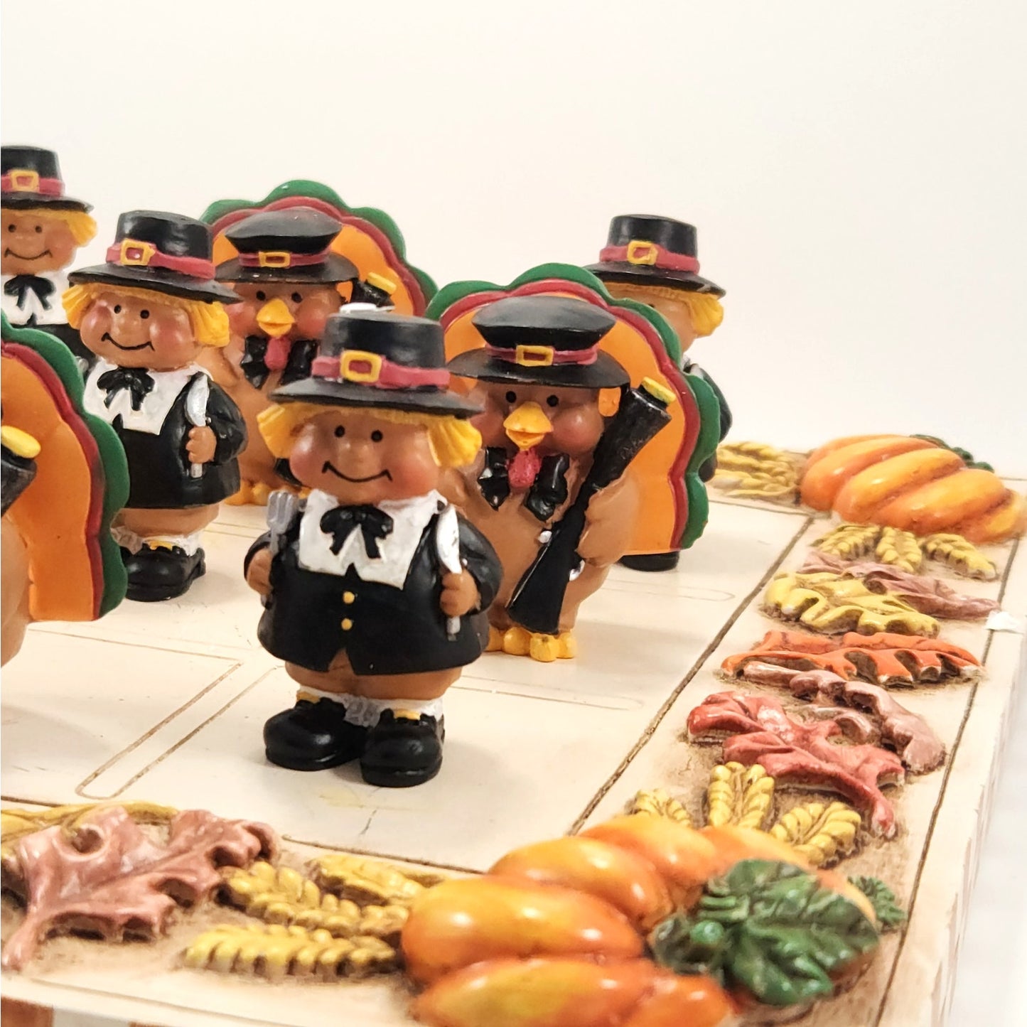 Boney Bunch Thanksgiving Turkey Checkers Set – Fall Harvest Table Décor, Collectible Holiday Game