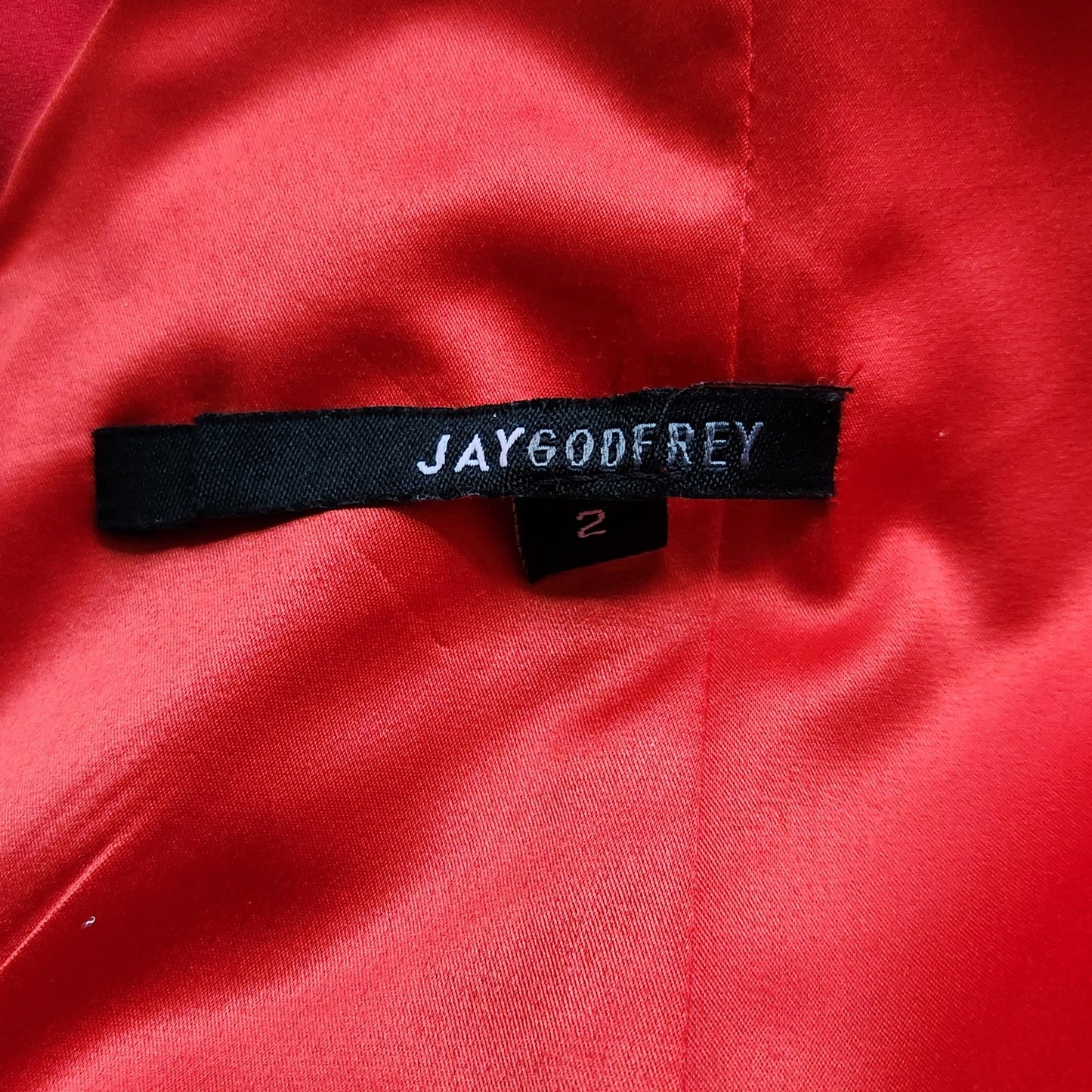 Jay Godfrey Women's Red Cutout Back Sleeveless Mermaid Gown Women’s Size 2 Formal Dress