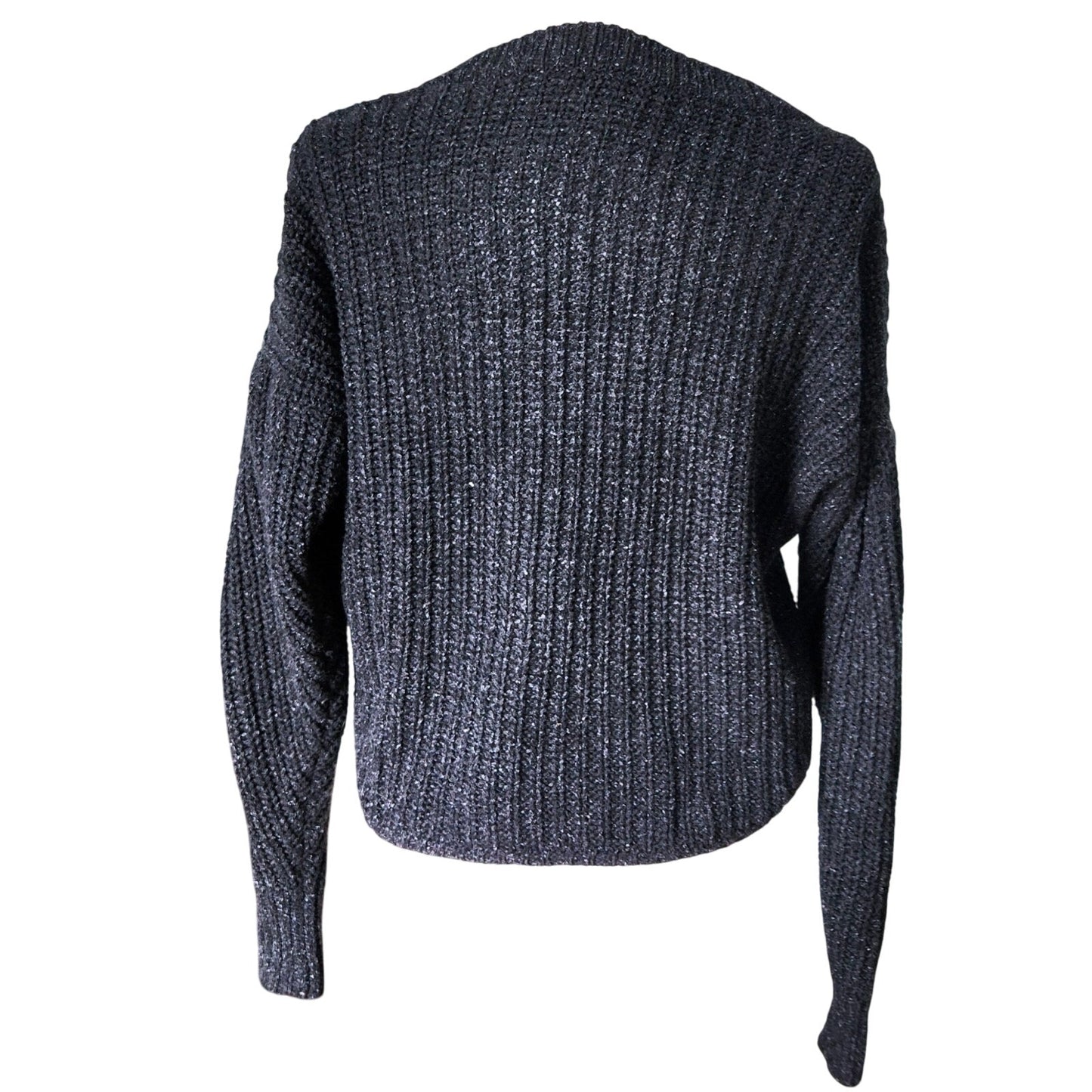 Pleat-Sleeve Pullover Sweater Ashland Slate | Italian Yarn Silk Blend | Women's XXS