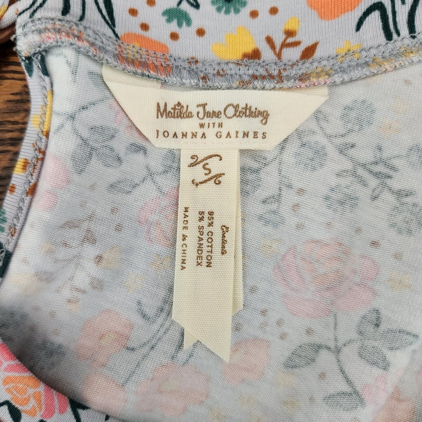 Matilda Jane x Joanna Gaines Once Upon A Time Down On The Farm Dress | Floral Mint Green Coral | Women's Size Small