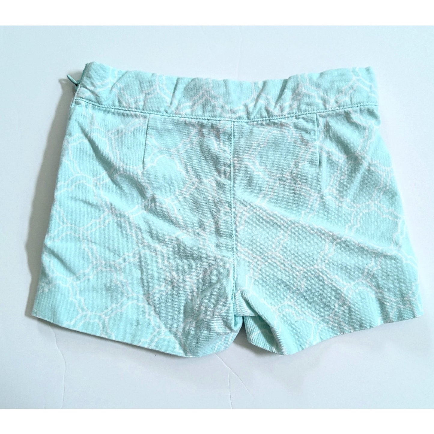 Janie and Jack Toddler Fresh Mint Tile Shorts | Girls 3 | Pineapple Buttons