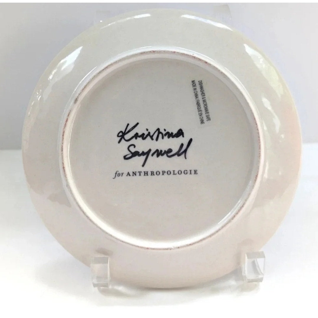 Anthropologie Santa Canape Plate by Kristina Saywell | Krafty K Design | Whimsical Home Holiday Dish | 7” Stoneware