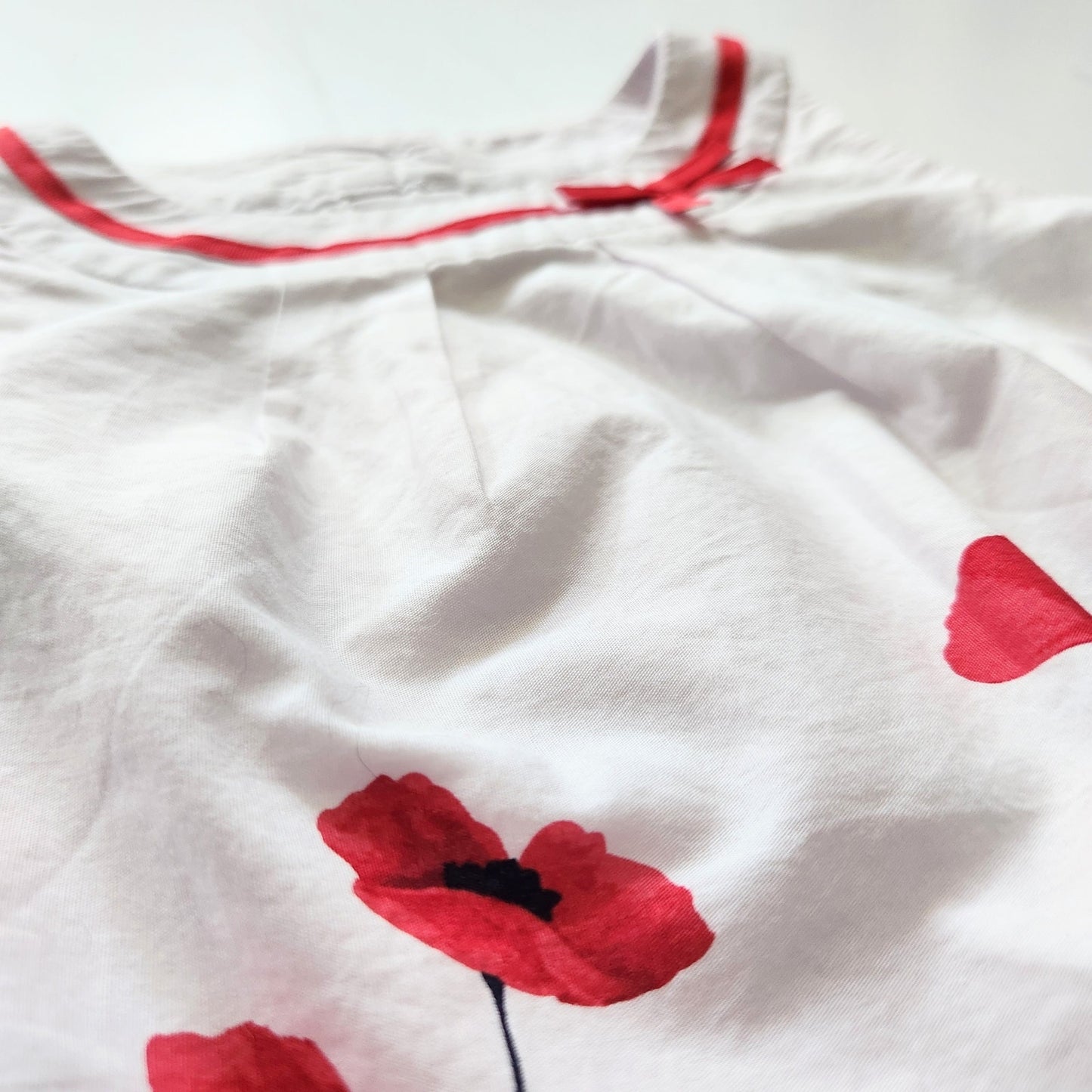 Janie and Jack Toddler Parisian Poppy Border Sleeveless Dress Red Floral Size 2T