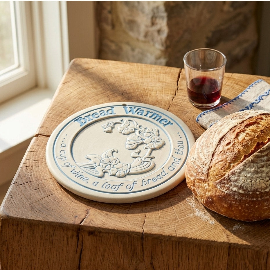 1989 Handmade Stoneware Bread Warmer