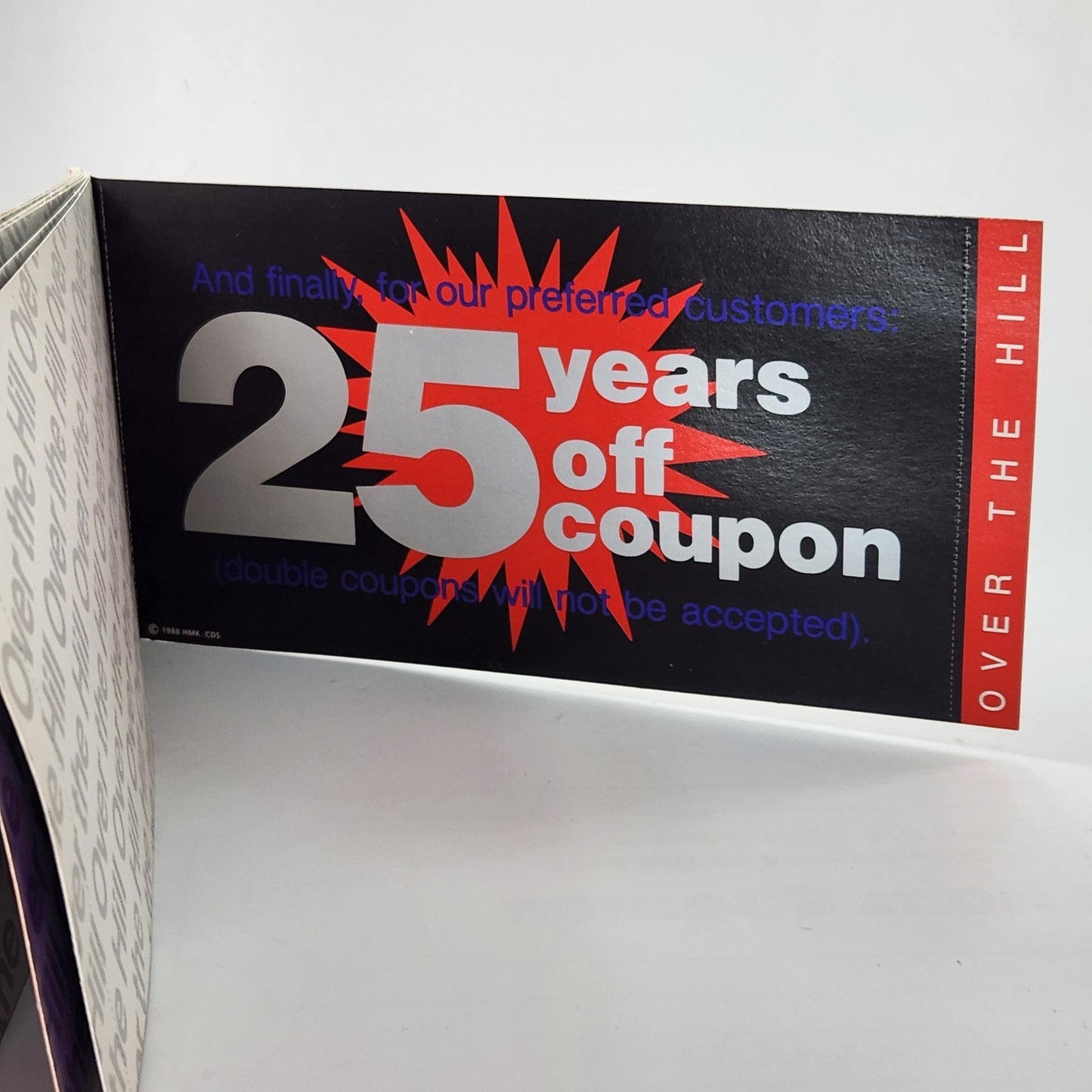 Vintage 1988 Hallmark "Over the Hill" Gag Coupon Book – 80s Retro Birthday Gift