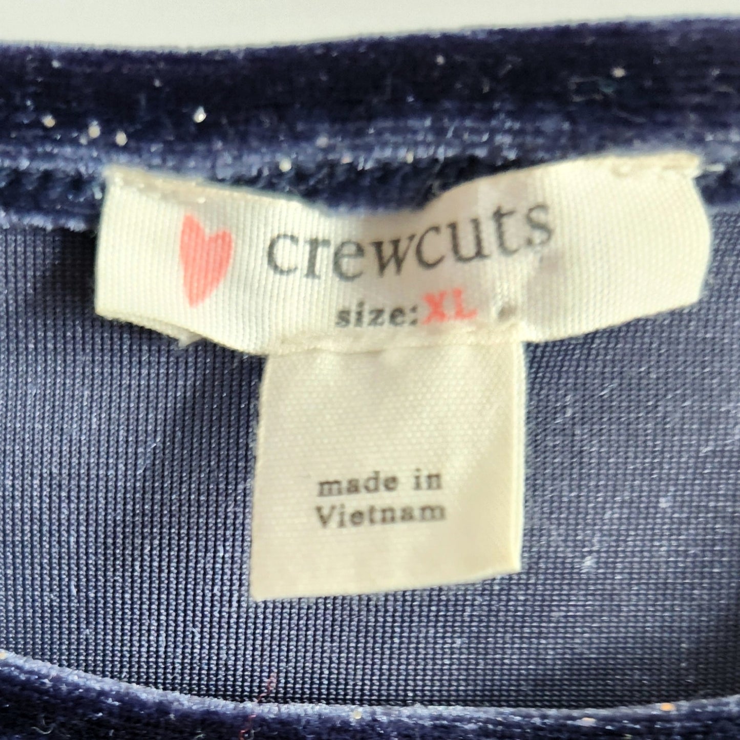 Crewcuts Girls’ Sparkle Velvet Dress Navy Blue XL – Long Sleeve Tulle Glitter Star Skirt Party Dress