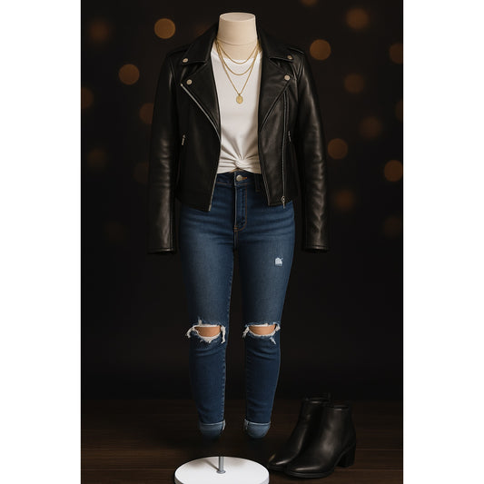 Melrose & Market Cropped White Ribbed T-Shirt – Women's Size Medium