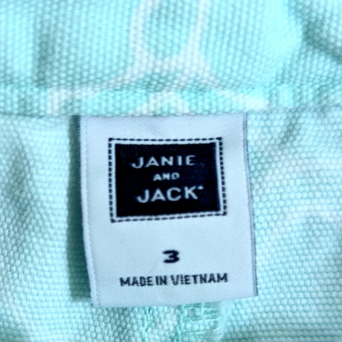 Janie and Jack Toddler Fresh Mint Tile Shorts | Girls 3 | Pineapple Buttons