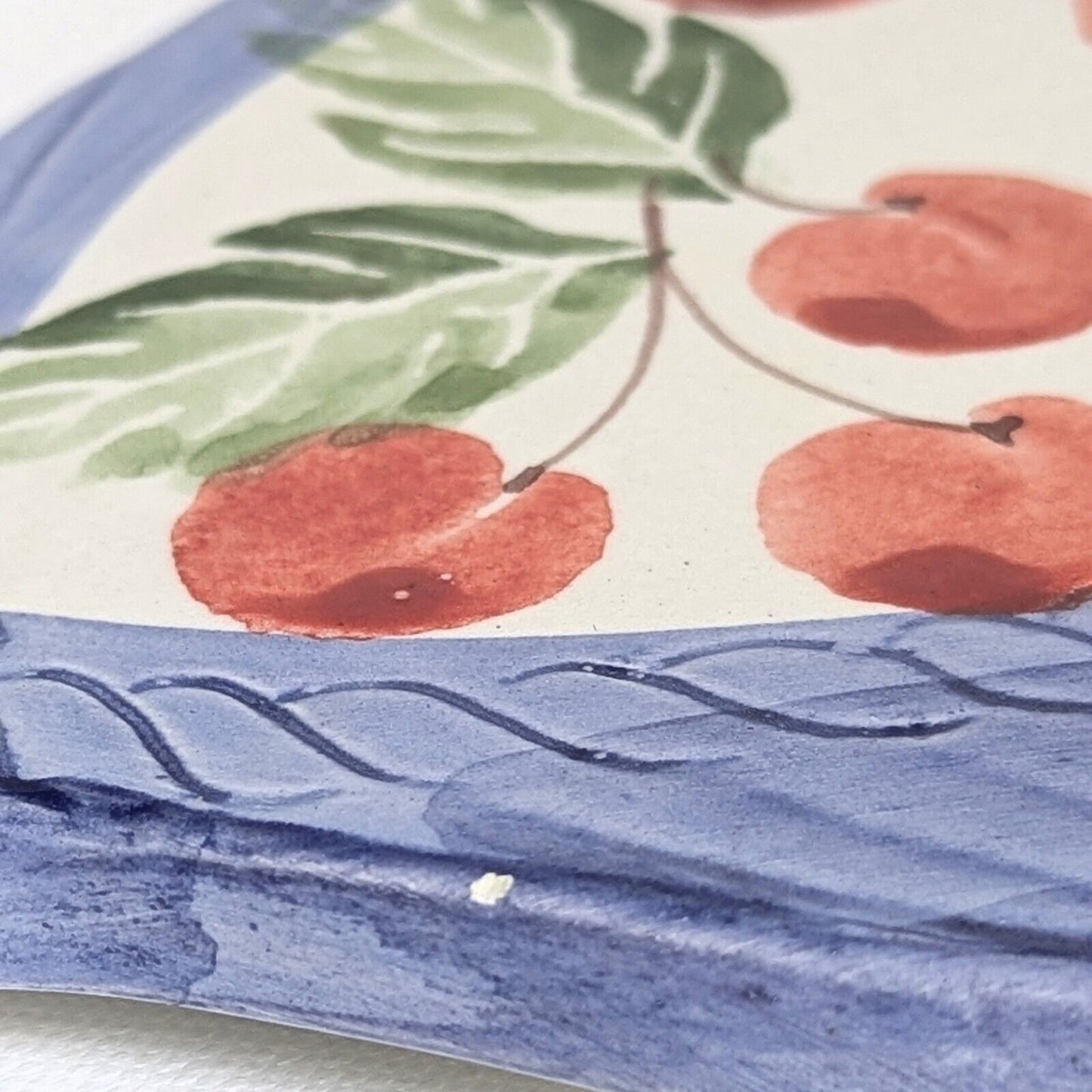Vintage Italian Ceramic Cherry Trivet