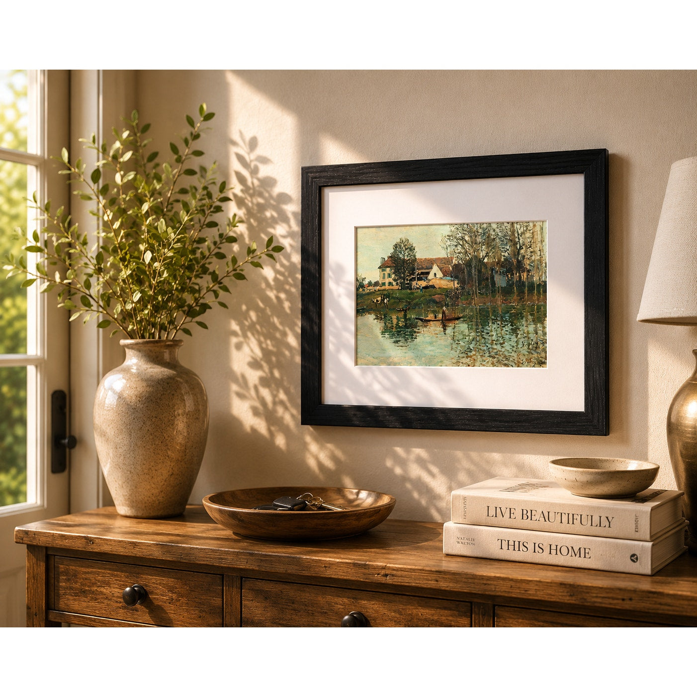The Seine at Port-Marly by Sisley | Impressionist Seine River Framed Print