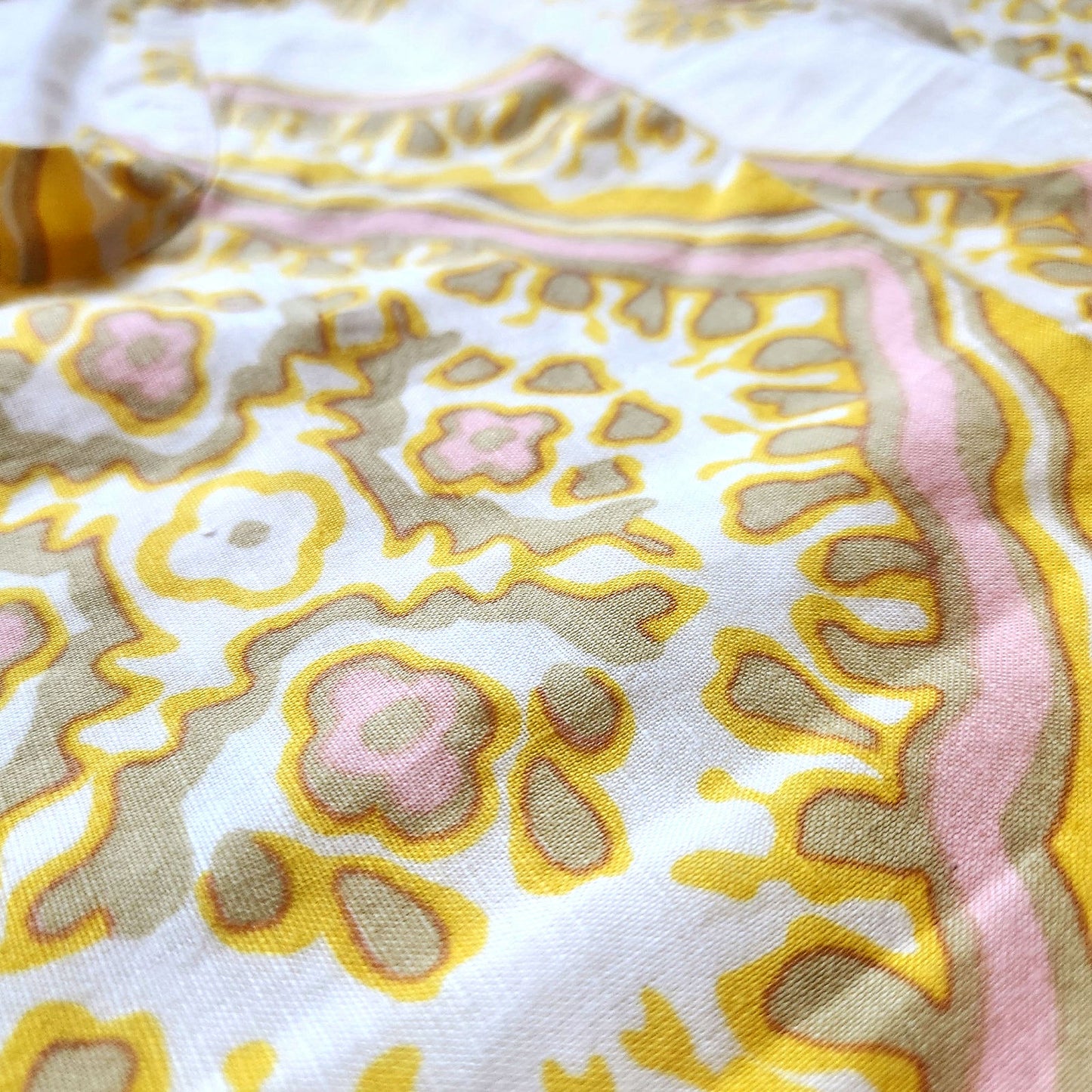 J.Crew Linen Boho Tunic Dress Women’s Size 2 Pink Yellow Ivory 3/4 Sleeve Lined