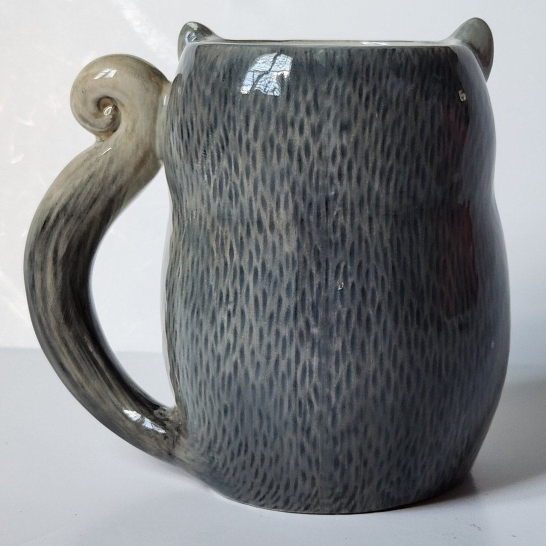 Ceramic Squirrel Mug with Tail Handle