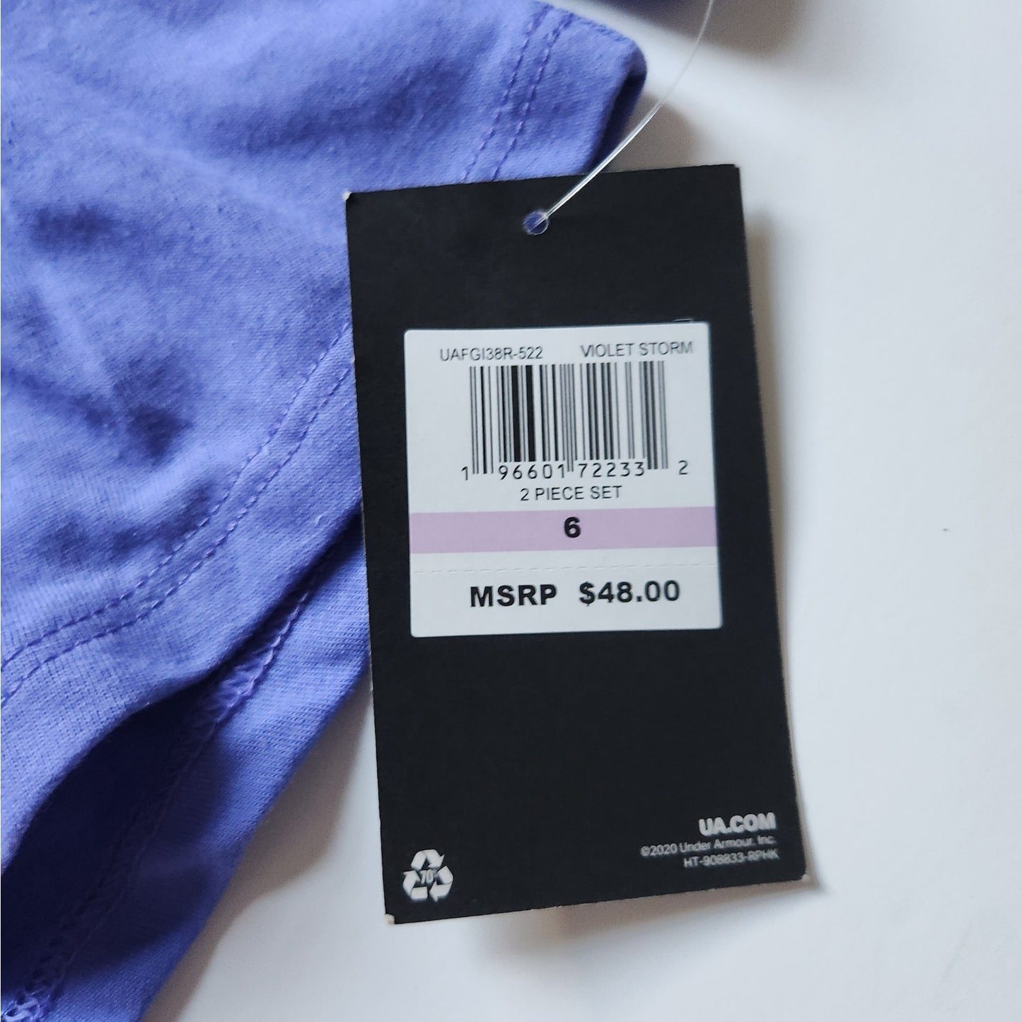 Girls Long Sleeve Peplum Top | Violet Storm | Size 6 NWT