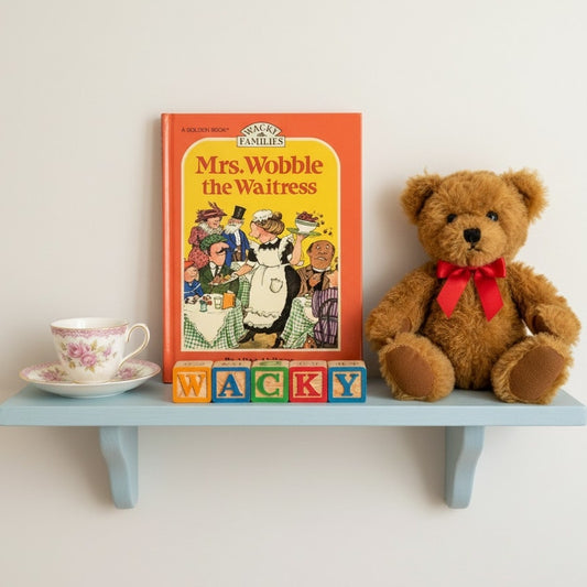 Vintage 1982 Golden Book – Mrs. Wobble the Waitress | Wacky Families | Allan Ahlberg, Janet Ahlberg | Classic Humor Children’s Book