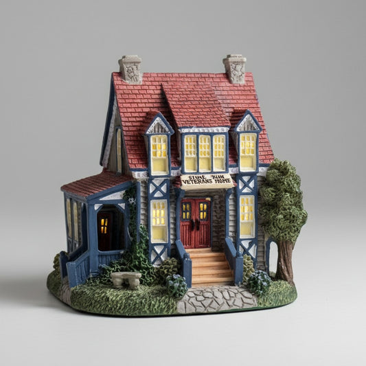 1999 Liberty Falls Civil War Veterans’ Home AH185 | Vintage Miniature Village House | Americana Shelf Decor