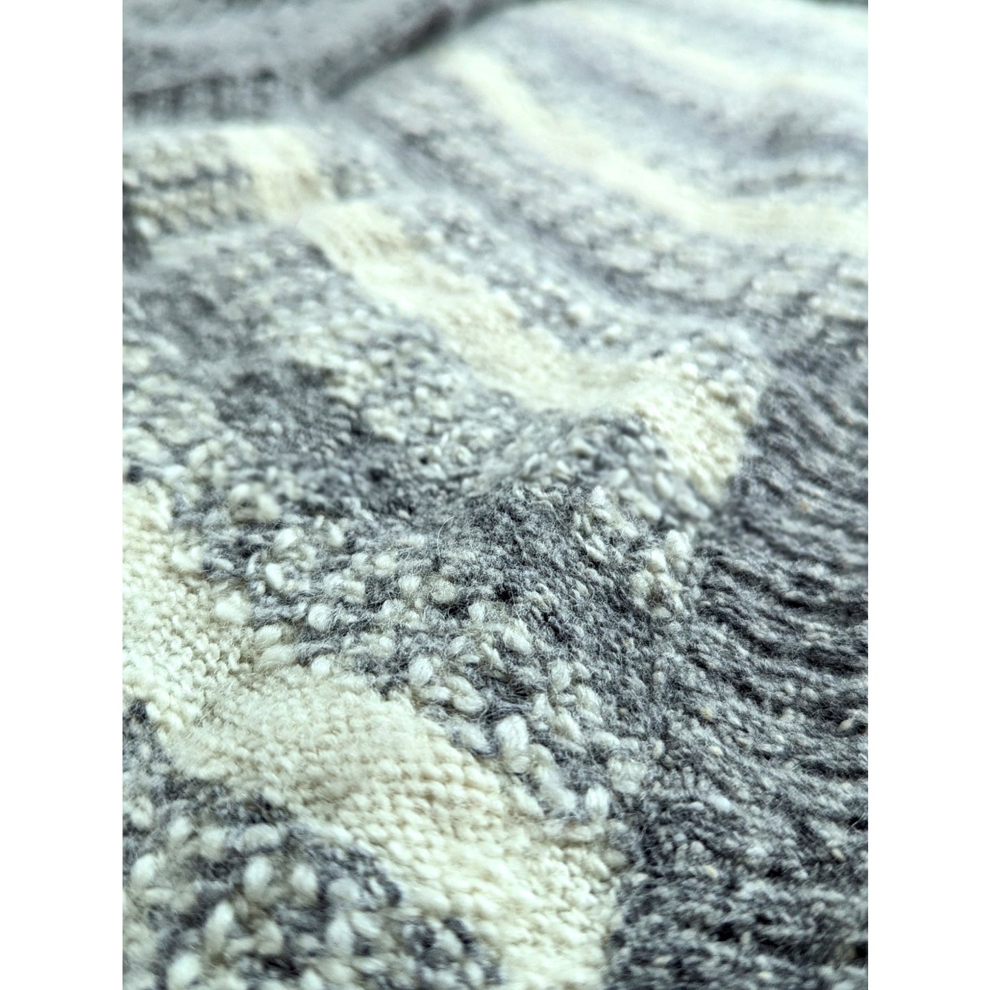 Change of the Moon Glissando Cowl Neck Sweater – Ivory & Gray – Women's L