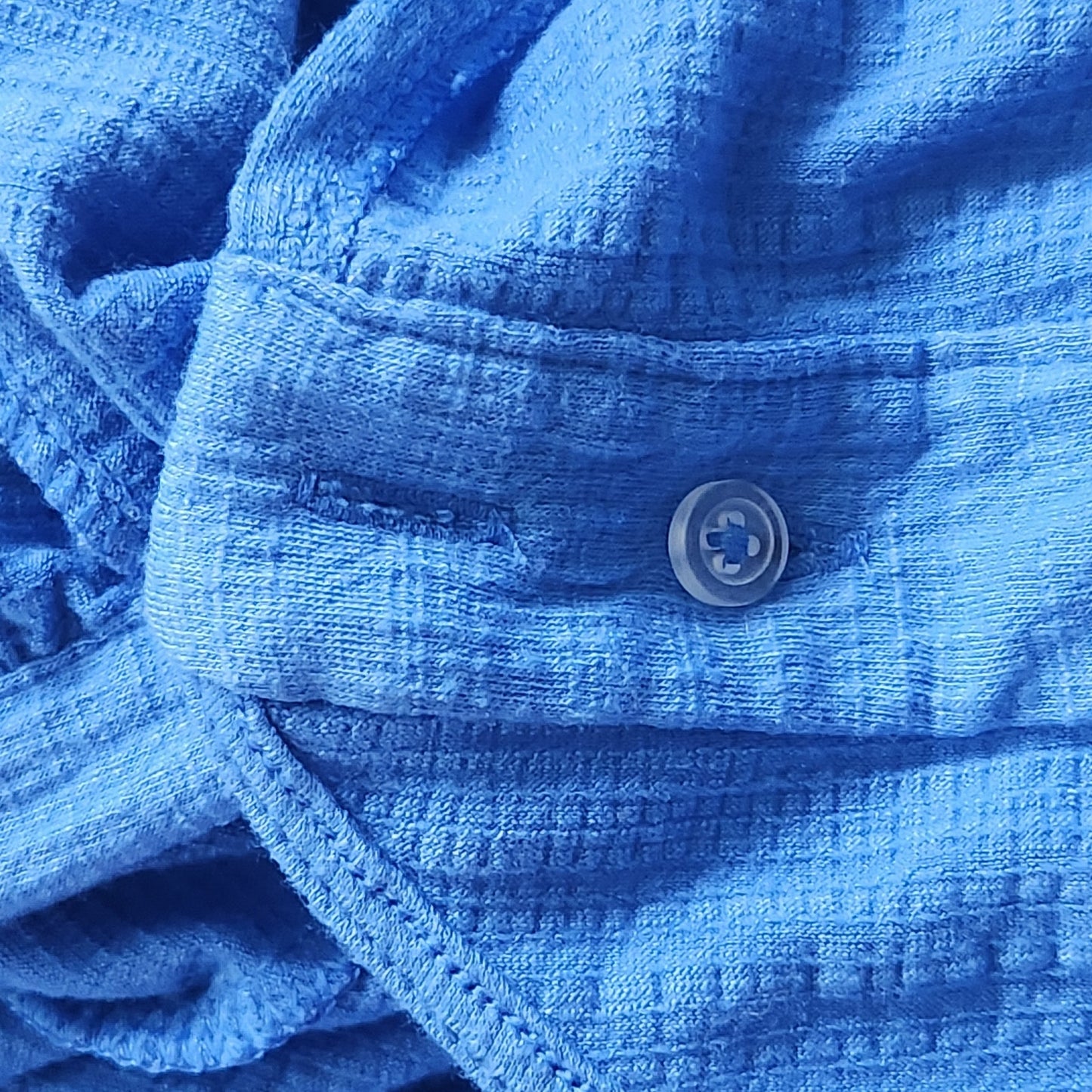 Banana Republic Women's Cornflower Blue Crinkle Wrap Flutter Top Size Large