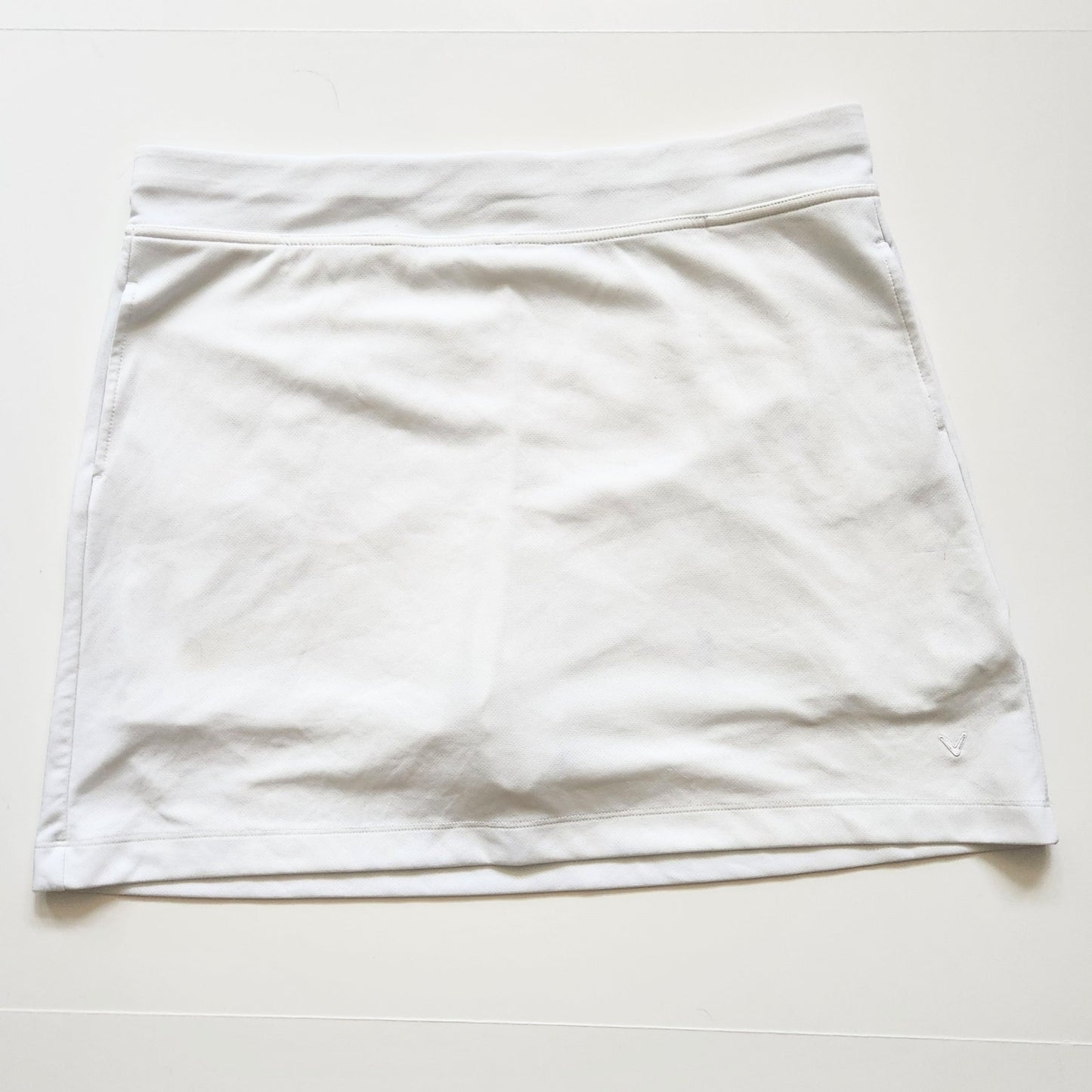 Callaway Women’s White Golf Skirt Skort XL – Breathable Performance Opti-Dri Moisture Wicking