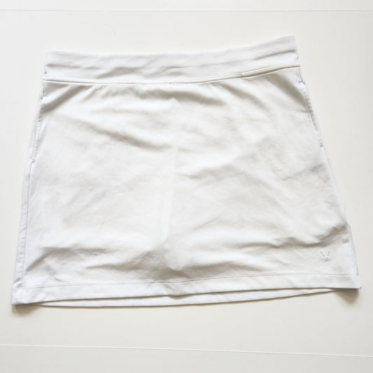 Callaway Women’s White Golf Skirt Skort XL – Breathable Performance Opti-Dri Moisture Wicking