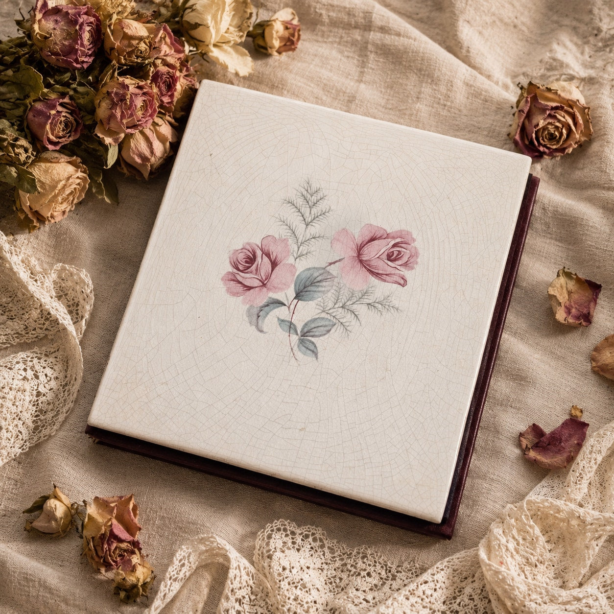 1980s Rose Photo Album Memory Book