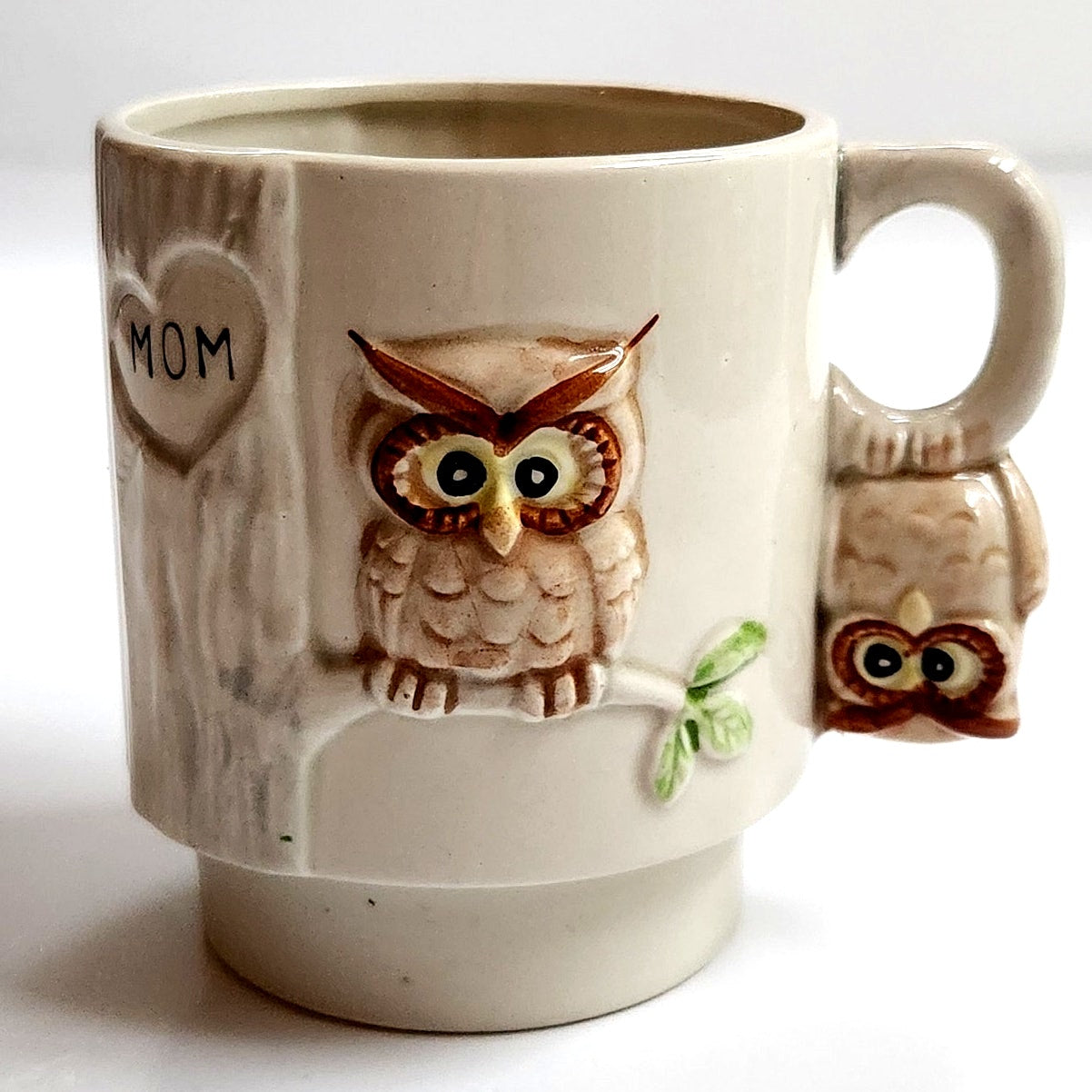 1970s 3D Owl Mom Mug and “We All Have Our Ups & Downs”