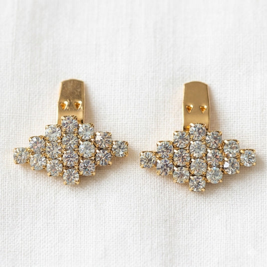 Vintage Bluette Made in France Rhinestone Shoe Clips