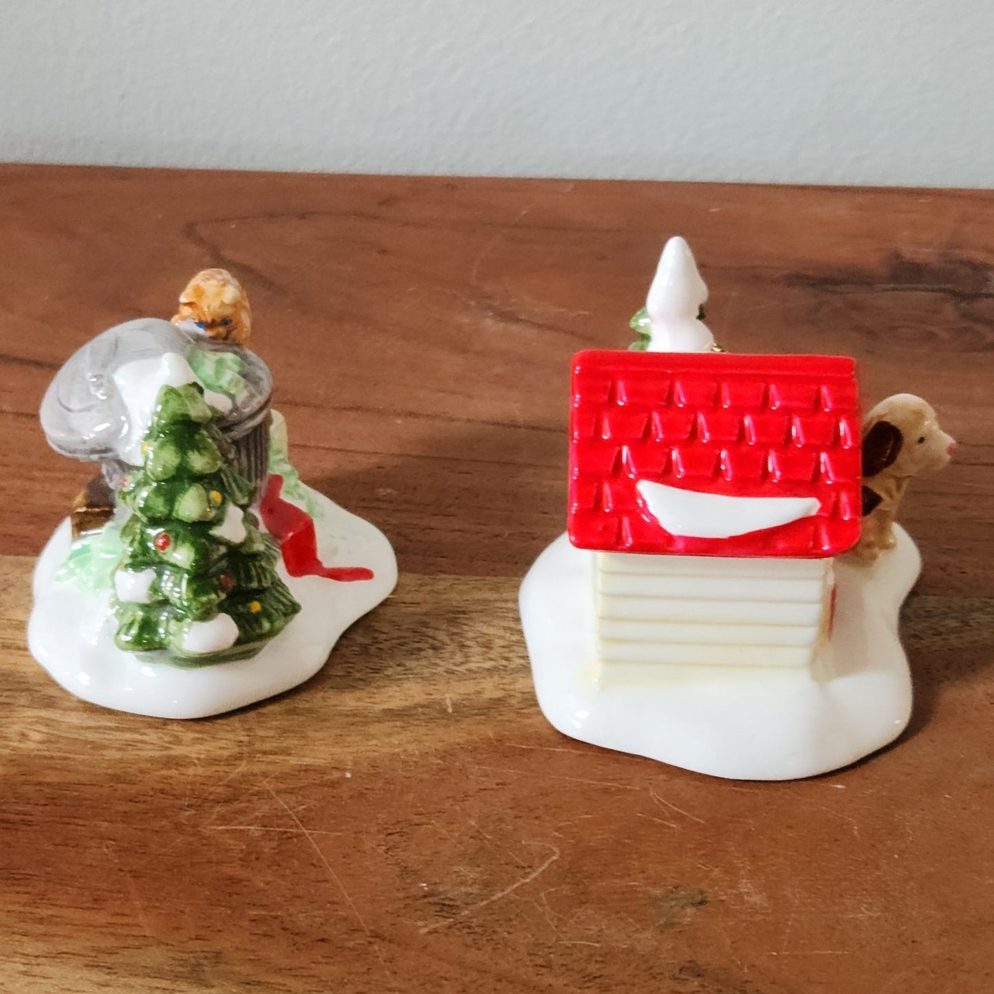 Department 56 Snow Village Cat and Dog Set of 2 | 1988 Christmas Figurines Boxed